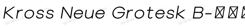 Kross Neue Grotesk B字体转换
